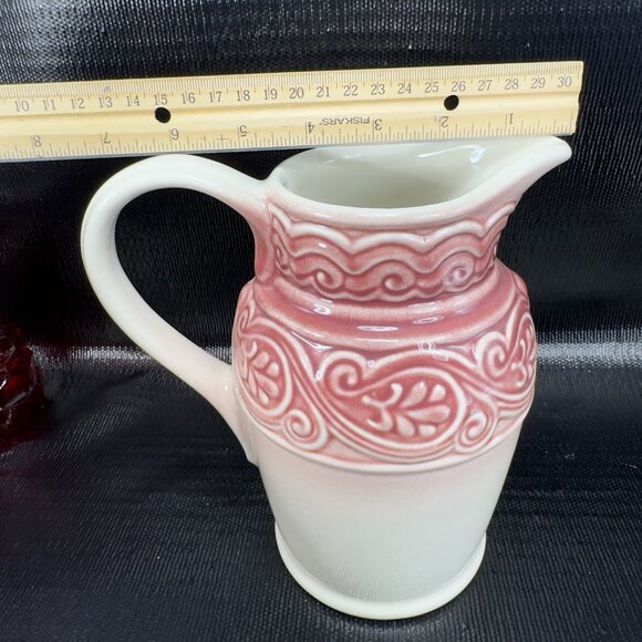 Longaberger Pottery American Craft Paprika 40 Oz Pitcher Jug Stoneware Carafe - Picture 3 of 10